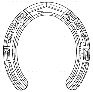 Ornamental design for horseshoe D922697 Fig 2